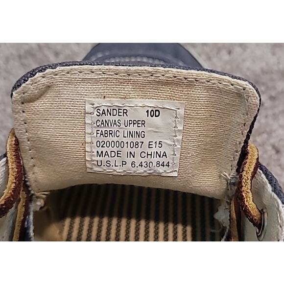 Ralph Lauren Weekend Coastal Preppy Sander Boat Shoes Men’s 10 D Blue Canvas - Picture 9 of 10